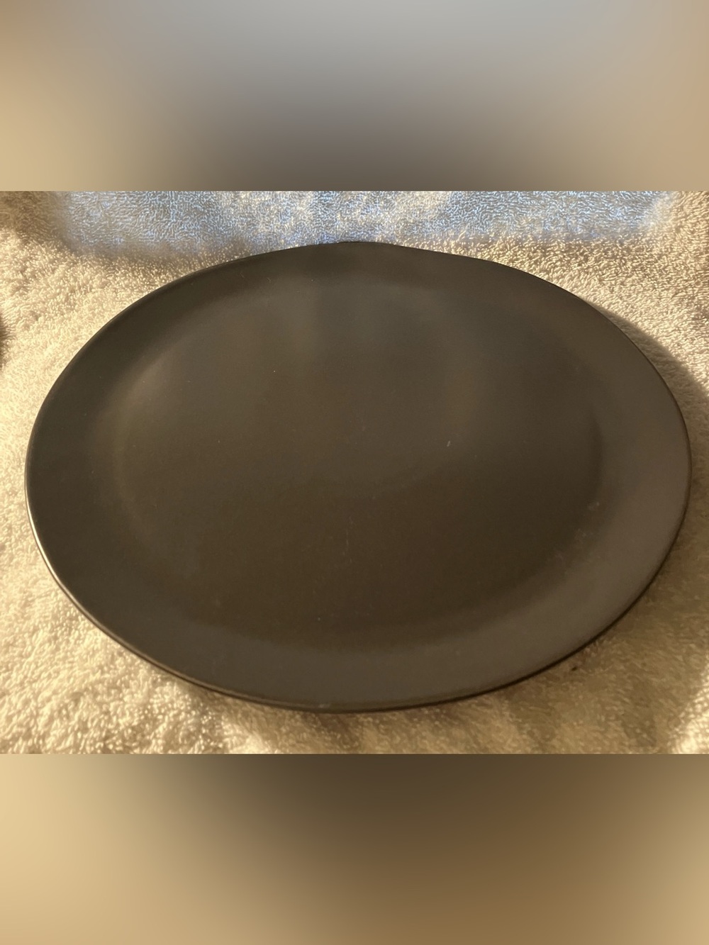 2 West Elm Dinner Plates 11 1/4” Matte  Brown Stoneware